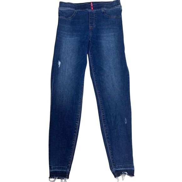 VGUC Spanx Women's Distressed Ankle Skinny Jeans Size M - Picture 1 of 6